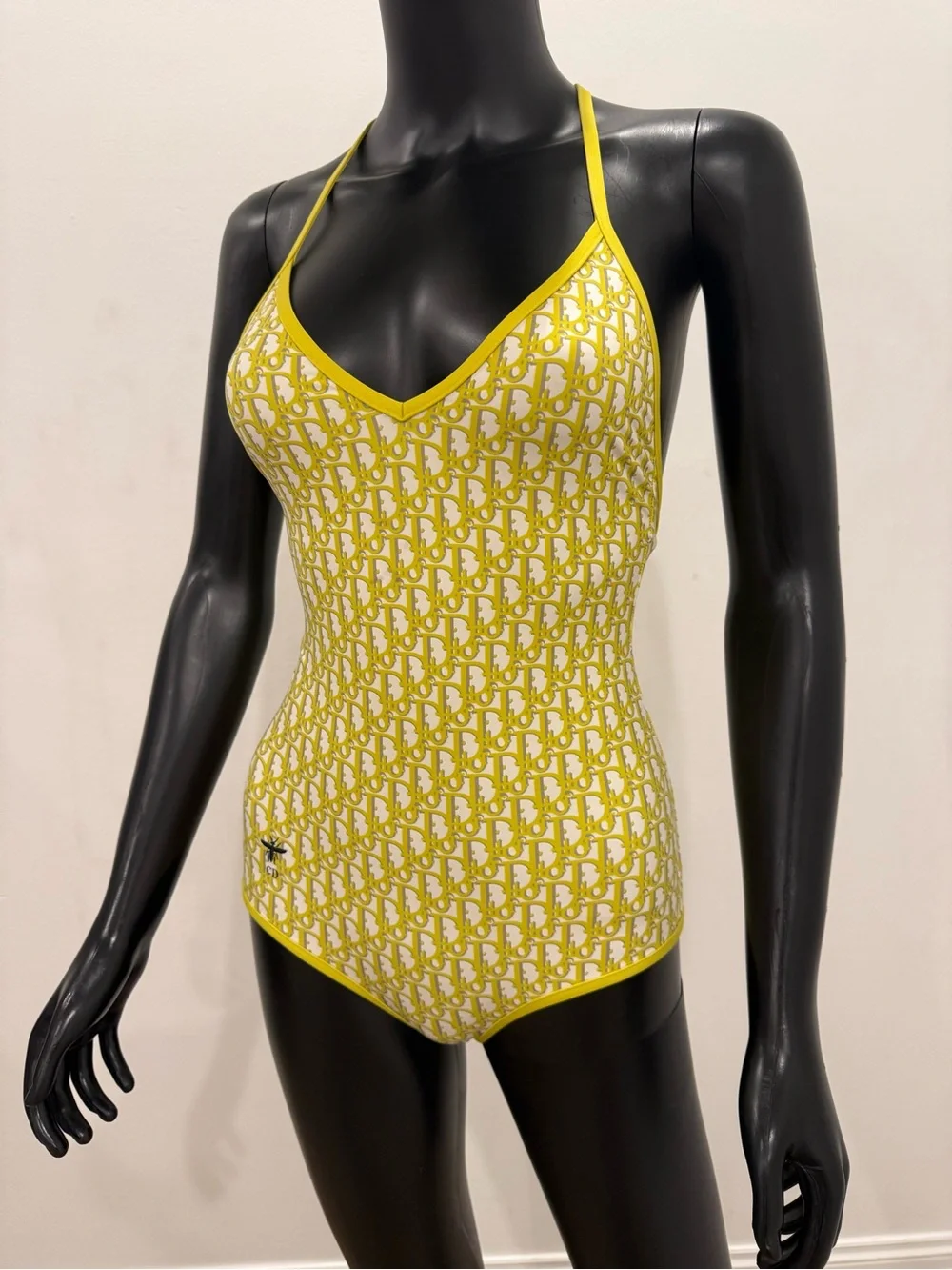 Christian Dior Dioriviera Limited Edition Yellow Oblique One Piece Swimsuit XS